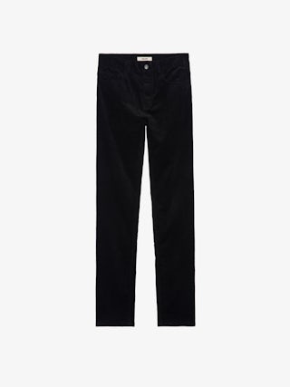 Steeve Corduroy Trousers - Fitted corduroy trousers with button fastening.