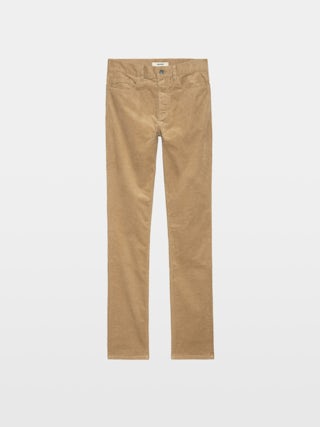 Steeve Corduroy Trousers - Slim-fit corduroy trousers with a distressed light brown finish.