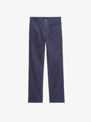 Steeve Corduroy Trousers - Straight trousers in corduroy with button opening.