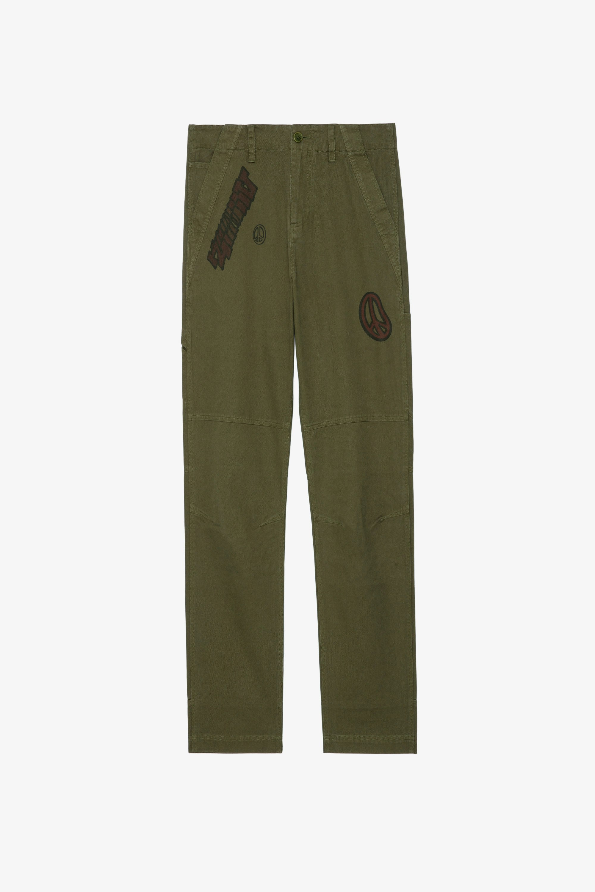 Park Trousers Men’s khaki cotton military-style pants