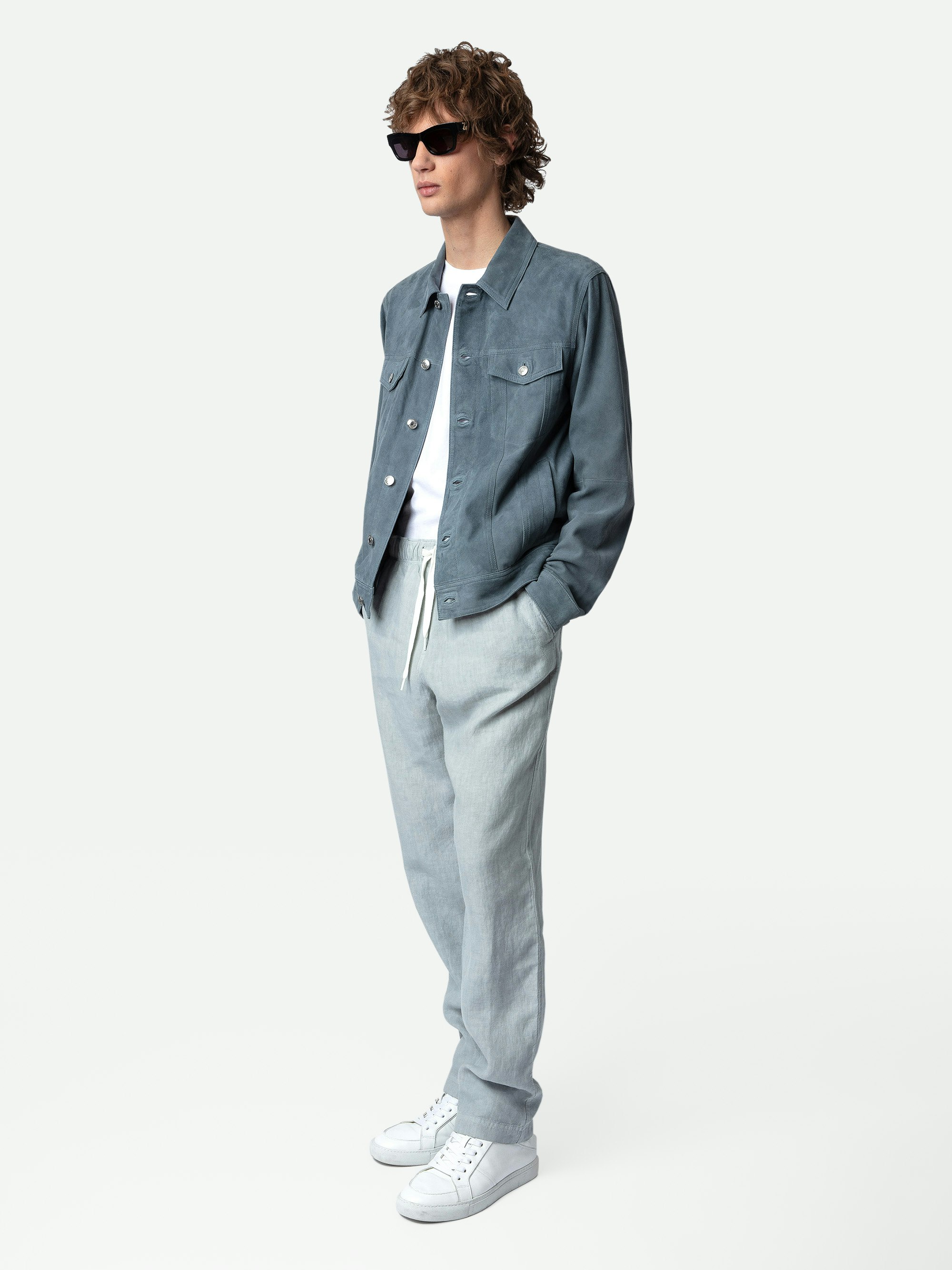 Pixel Linen Trousers pants blue men | Zadig&Voltaire