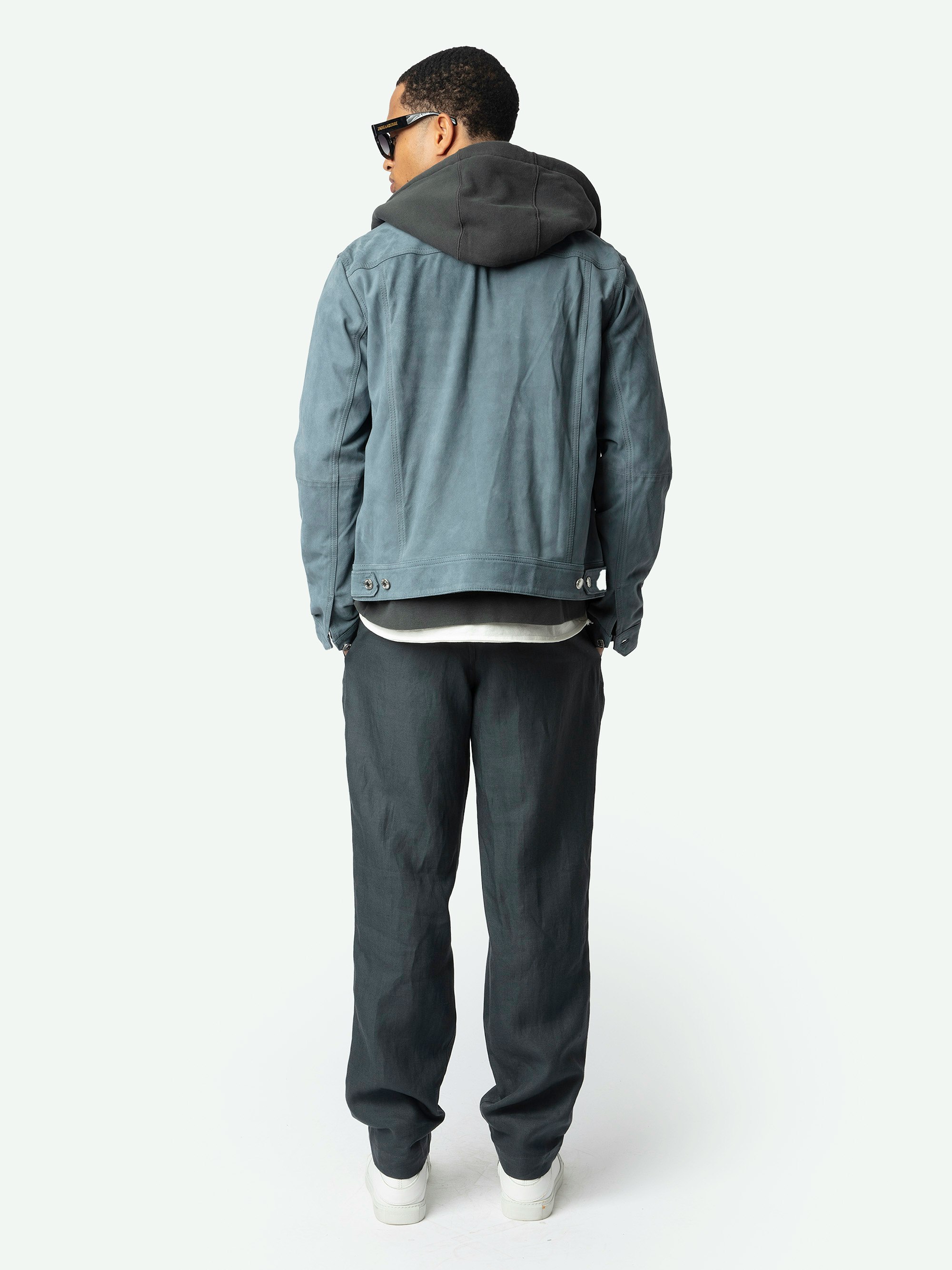 Pix Trousers 100% Linen pants blue men | Zadig&Voltaire