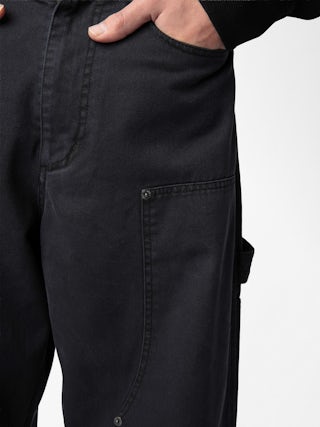 Pantalone Perry - Pantalone stile worker con patch sul davanti e dettagli con rivetti.