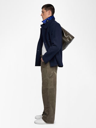 Pery Pants - Worker-style pants with rivet and wing patch details.