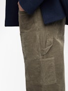 Pantalone Pery - Pantalone stile worker con dettagli rivetti e patch ali.