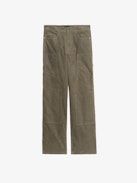 Pantalone Pery - Pantalone stile worker con dettagli rivetti e patch ali.