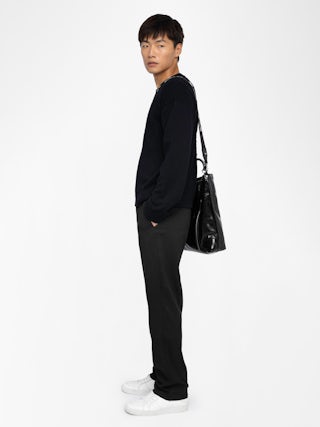 Pants Pix - Straight-cut casual pants with elasticated waist.