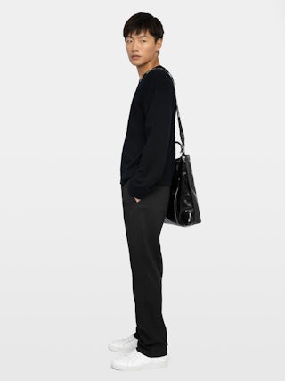 Pantalon Pix - Pantalon droit casual avec taille élastiquée.