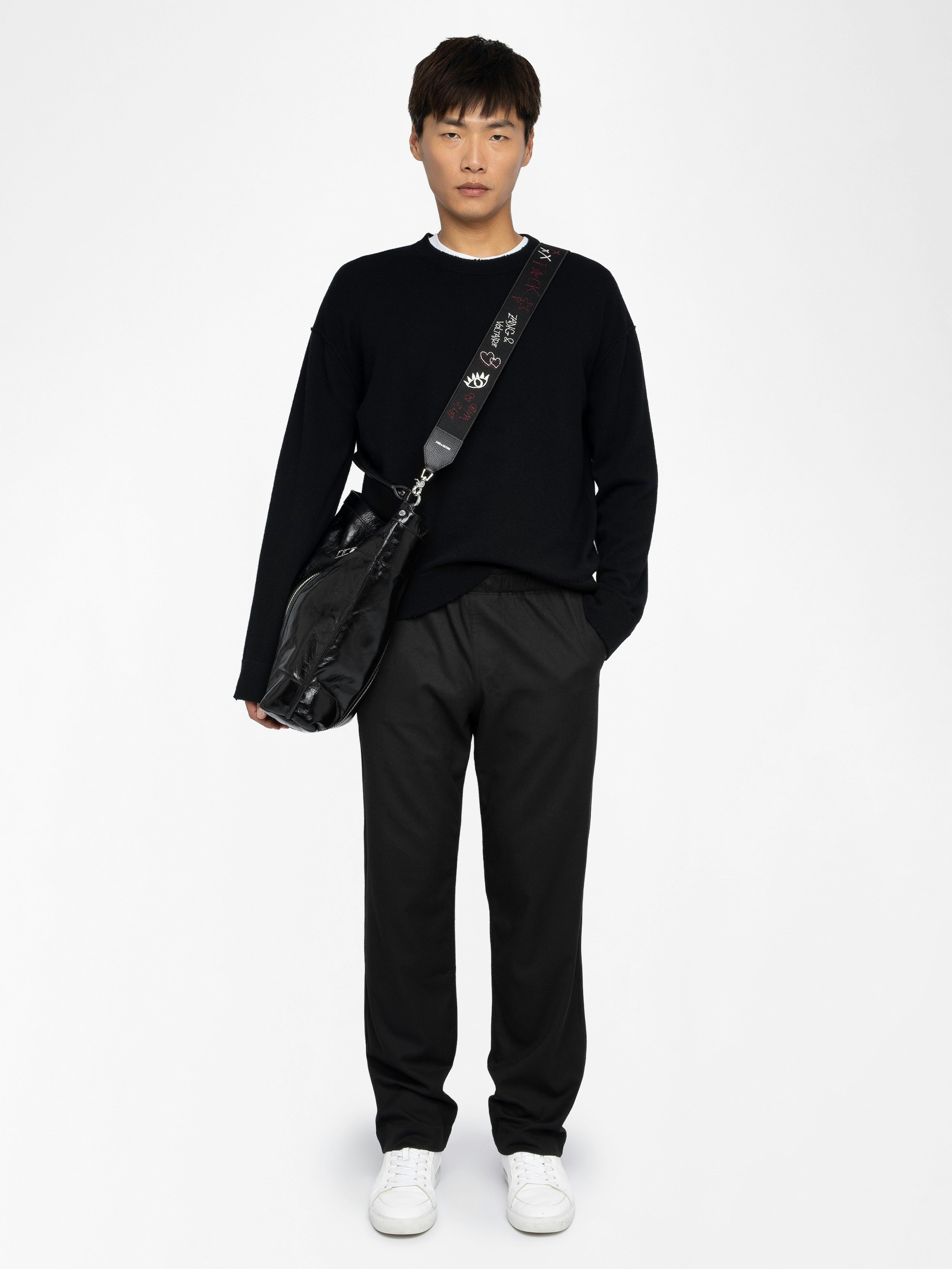 Pants Pix - Straight-cut casual pants with elasticated waist.