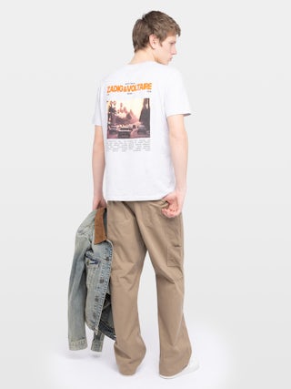 Pantalon Pery - Pantalon style worker avec patch à l'avant et poches fonctionnelles.