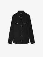 Camicia Thibault - Camicia in cotone nero da uomo