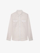 Camicia Thibault - Camicia in voile di cotone rosa pallido a maniche lunghe.