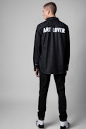 Stan Denim Shirt - Men's Art Lover black cotton-denim shirt. This product is GOTS certified and made with fibers from organic farming.