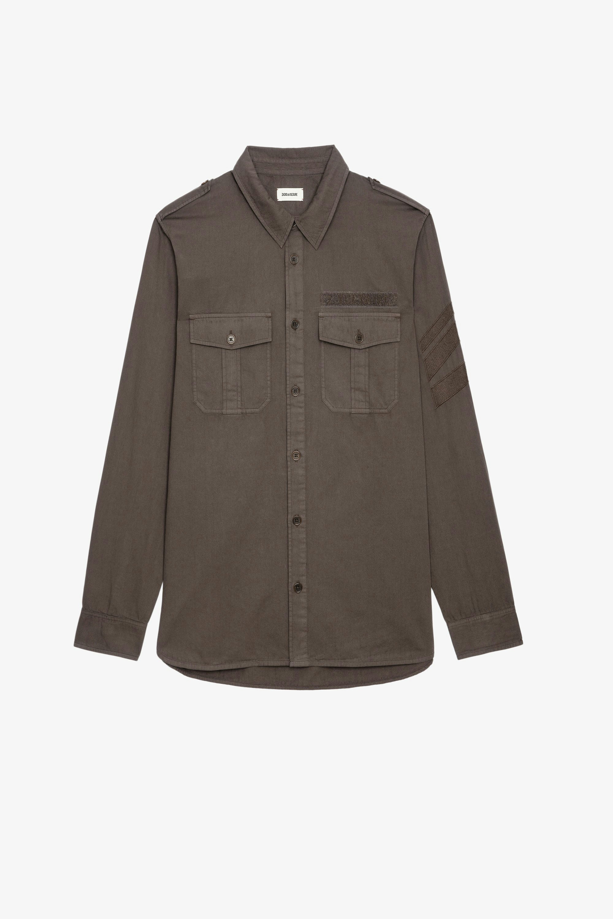 Serge Shirt Men's bronze cotton twill military shirt 
