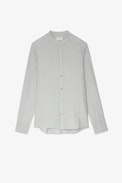Camicia Stan - Camicia in lino grigio chiaro - Uomo