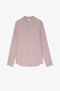 Camicia Stan - Camicia in lino malva - Uomo