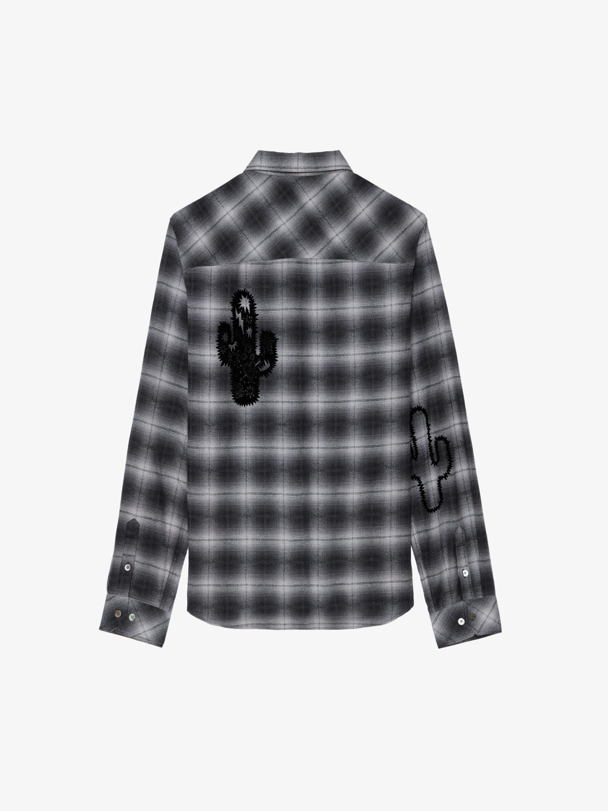 ZADIG&VOLTAIRE♡チェック柄シャツ トップス Stan Shirt- Oyster Checked Grey Cotton Flannel | Zadig&Voltaire