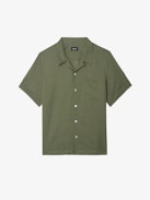 Slony Shirt - Casual linen/cotton shirt with embroidered wings, short sleeves and button fastening.