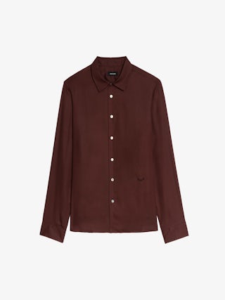Sunay Shirt - Fluid fitted shirt with wing embroidery, long sleeves and button closure.