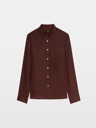 Sunay Shirt - Fluid fitted shirt with wing embroidery, long sleeves and button closure.