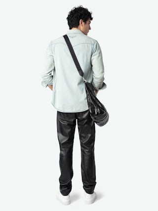 Saby Denim Shirt - Fitted western-style denim shirt with wing embroidery, long sleeves and button fastening.