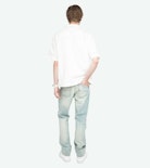 Sam Shirt - Regular fit cotton linen shirt with western-inspired embroidery, short sleeves and button fastening.