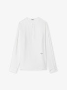 Sora Shirt - Light shirt with a tunic collar, discreetly puffed sleeves with button closure.