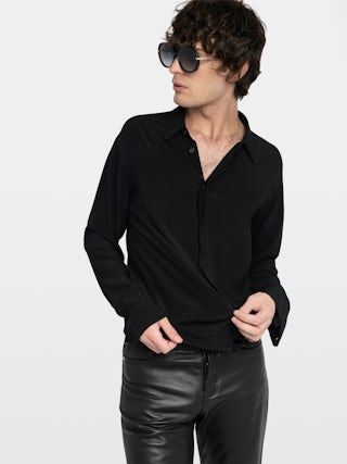 Chemise Tyric - Chemise en viscose fluide et légère, manches longues et fermeture boutonnée.