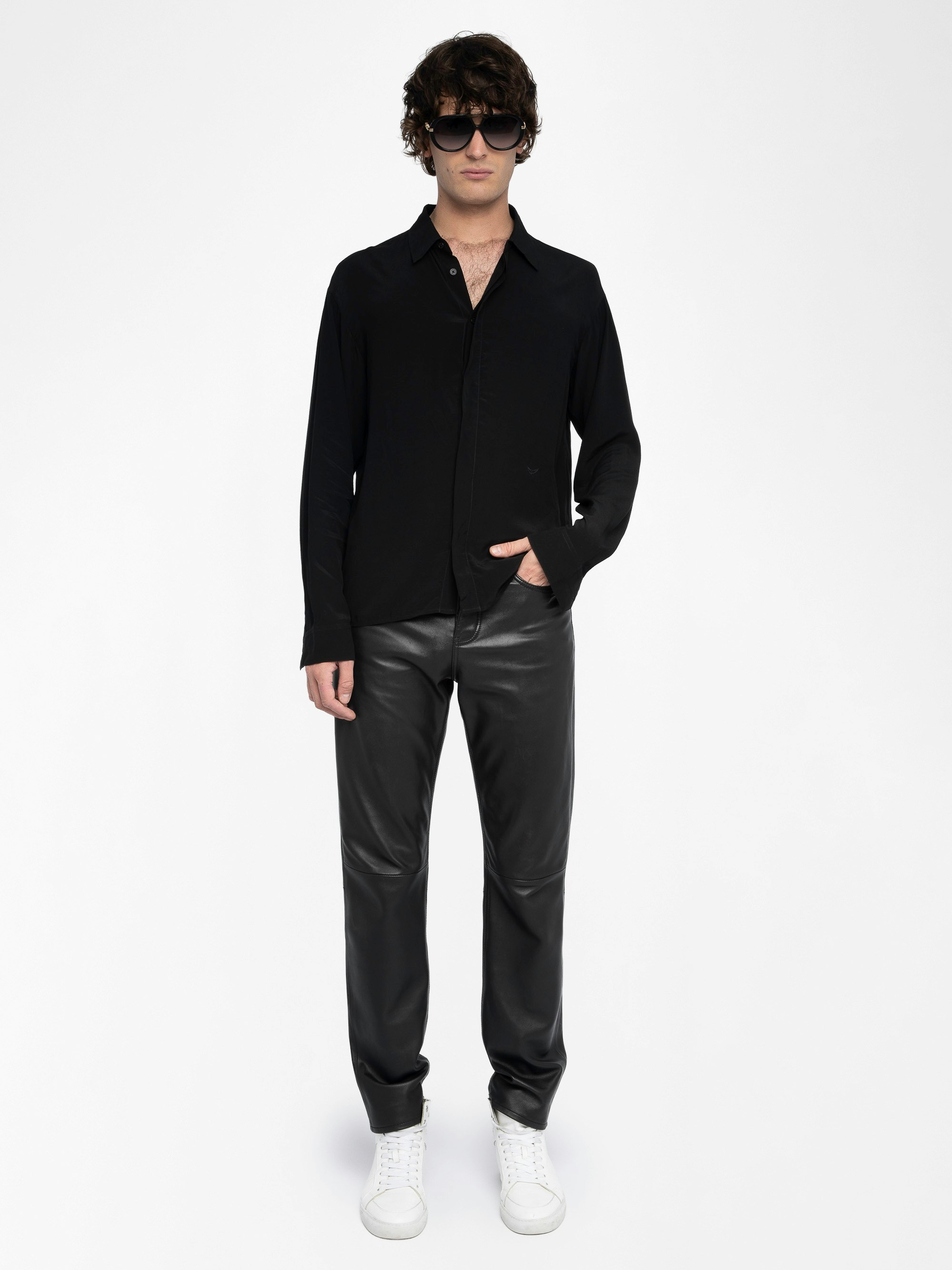 Tyric Shirt - Shirt in fluid and lightweight viscose, long sleeves and button closure.