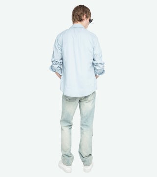 Sid Shirt - Cotton voile shirt with embroidered wings, long sleeves and button fastening.
