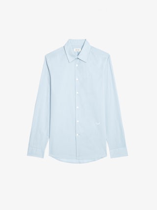 Sid Shirt - Cotton voile shirt with embroidered wings, long sleeves and button fastening.