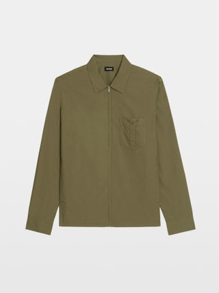 Chemise Suzy - Chemise casual zippée en viscose imprimée, manches longues, poche appliquée avec broderie signature ailes.