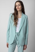 Voyage Blazer - Women's sky blue suit jacket
