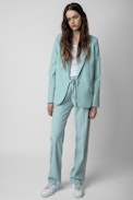 Blazer Voyage - Veste de tailleur bleu ciel Femme