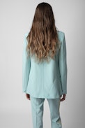 Blazer Voyage - Veste de tailleur bleu ciel Femme