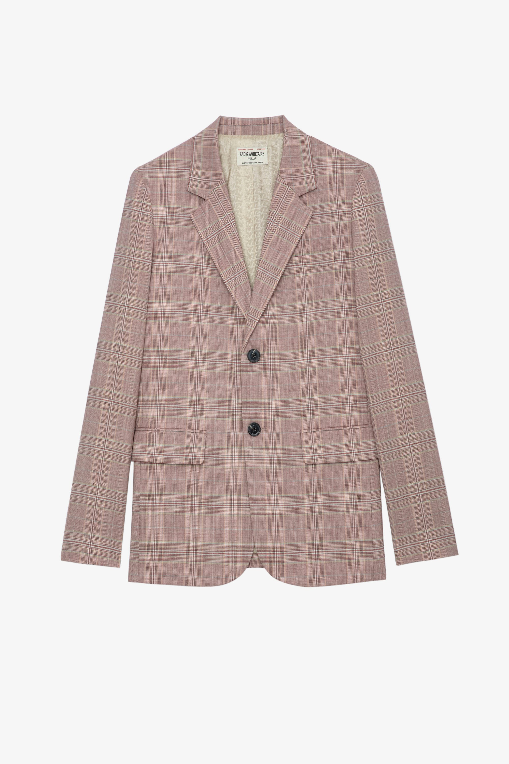 Vanille ジャケット Women’s pink checked jacket