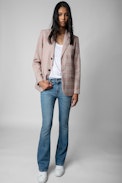 Vanille Blazer - Women’s pink checked jacket