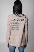 Vanille Blazer - Women’s pink checked jacket