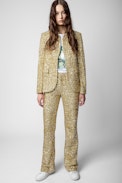 Very Sequins Jacket - Women’s structured jacket with gold sequins