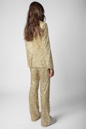 Very Sequins Jacket - Women’s structured jacket with gold sequins