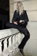 Visko Velvet Jacket - Women’s black velvet jacket with crystal embellishment