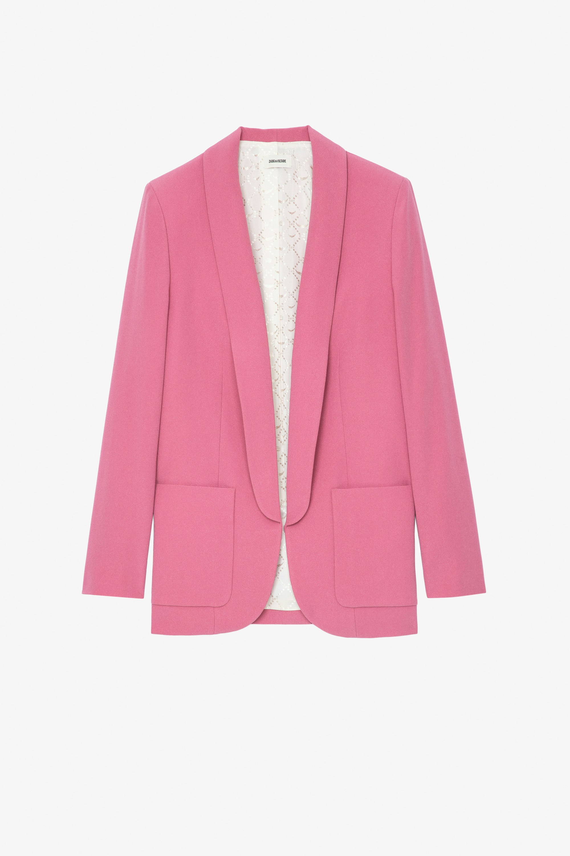 Verdun Blazer Women's antique pink crepe tailored jacket