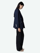 View Blazer - Women's navy blue double-breasted blazer.