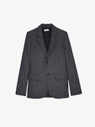 Vanille Zadig Blazer - Women’s anthracite blazer with stripes embellished with a Zadig monogram jacquard.