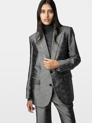 Vegy Blazer - Blazer jacket with wings jacquard print.