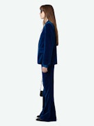 Vavy Velvet Blazer - Velvet blazer with suit collar.