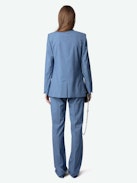 Blazer Valse - Blazer dritto strutturato in tessuto screziato con chiusura a bottoni e strass a costellazione di stelle.