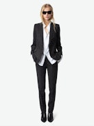 Valse Blazer - Structured straight-cut blazer with button fastening and dotted rhinestones.