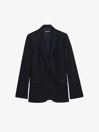 Valse Blazer - Structured straight-cut blazer with button fastening and dotted rhinestones.