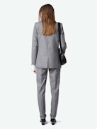 Blazer Valse - Blazer recto estructurado con cierre de botones y strass de lunares.